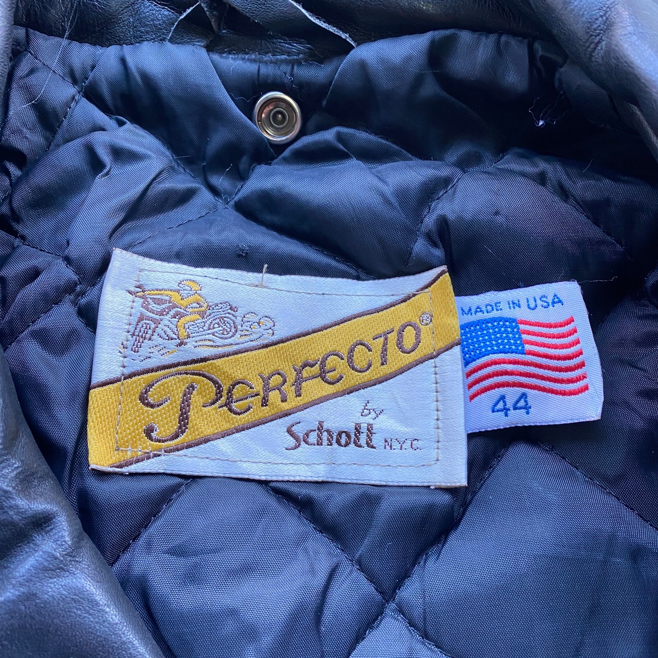 80〜90年代 ビンテージ USA製 後期バイカーズタグ Perfect by Schott 