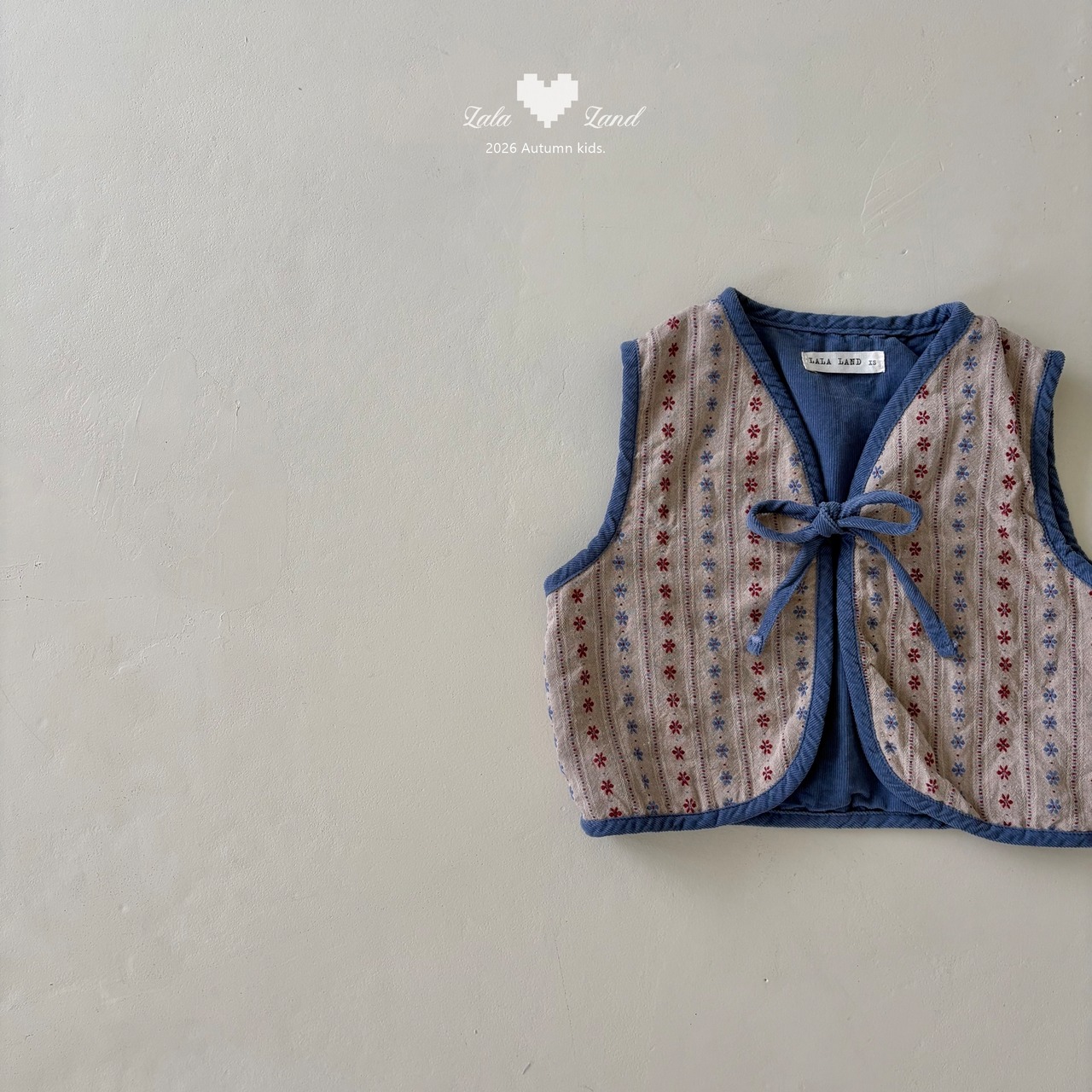 韓国子供服 / LALALAND / 26Autumn / ヒッピー リバーシブル ベスト / 秋服 / キッズ *XS~XL*