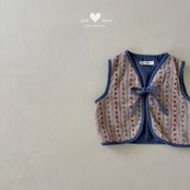 韓国子供服 / LALALAND / 26Autumn / ヒッピー リバーシブル ベスト / 秋服 / キッズ *XS~XL*