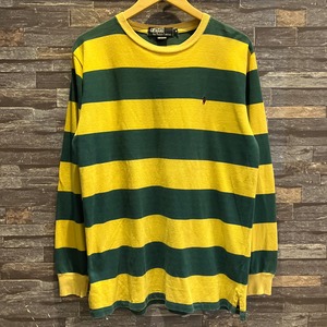 RALPH LAUREN 鹿の子 BORDER T–SHIRT 1990'S OLD USA製