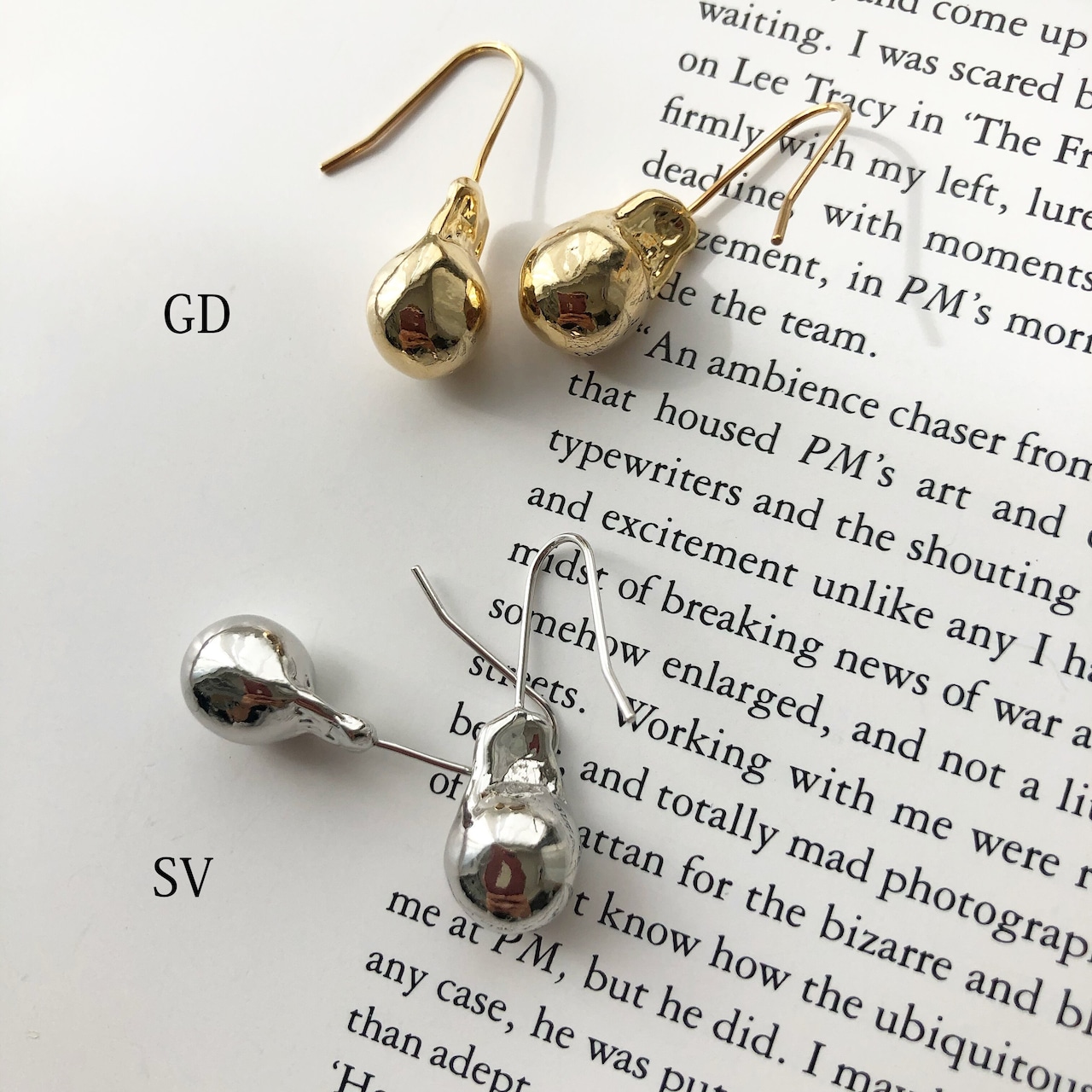 281P　metalバロックパールピアス