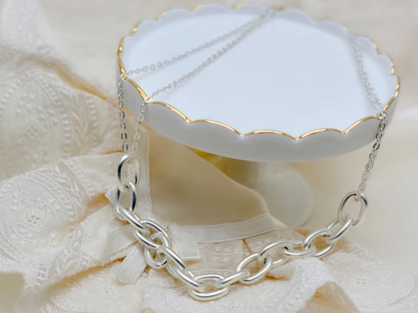 在庫限り☆LASTOFF‼》チェーンネックレス〔マットシルバー〕 【MT-Ns