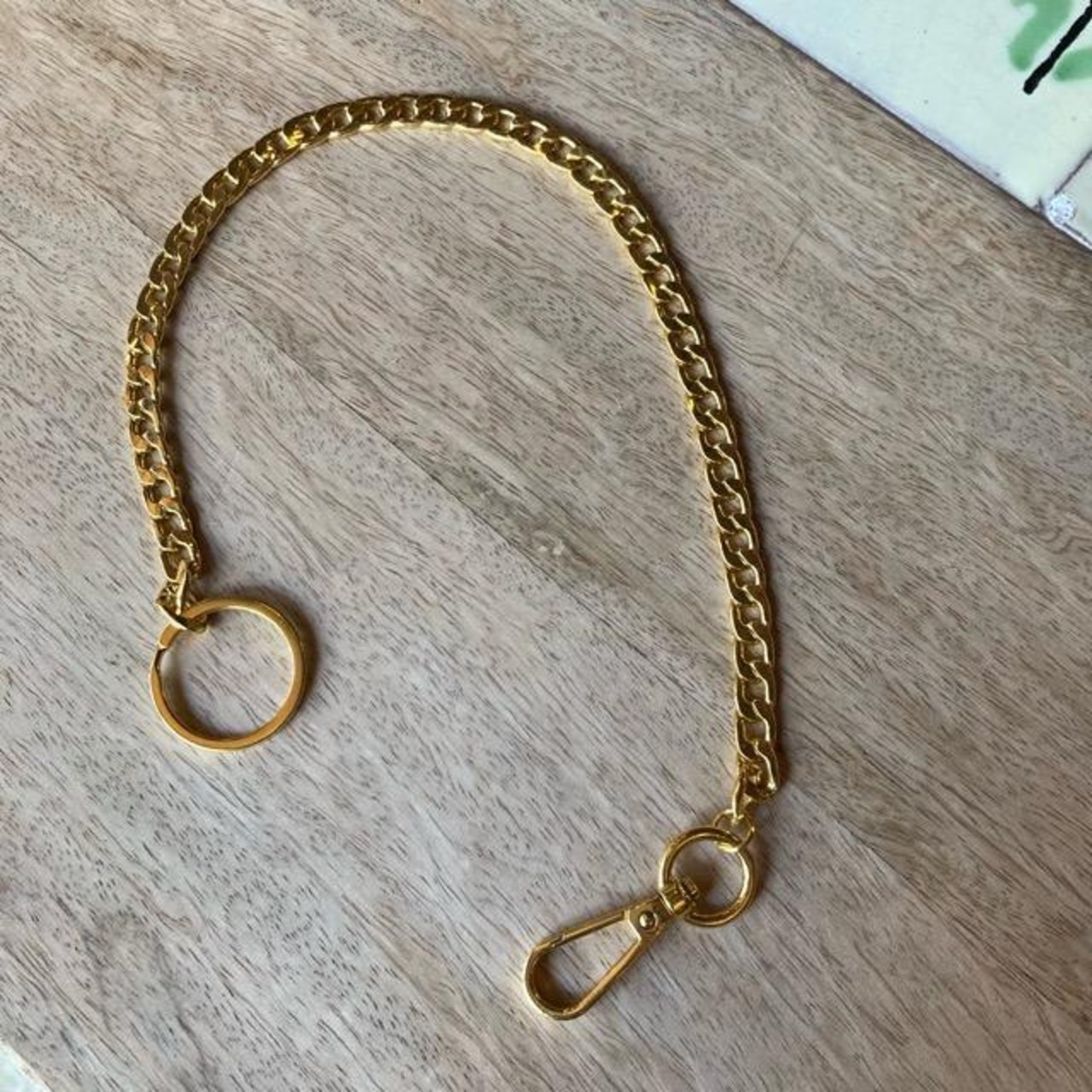 TOPANGA Accessory　ゴールドメタルウォレットチェーン　TYPE A【メール便可】キヘイチェーン　喜平チェーン　キーチェーン　キーホルダー