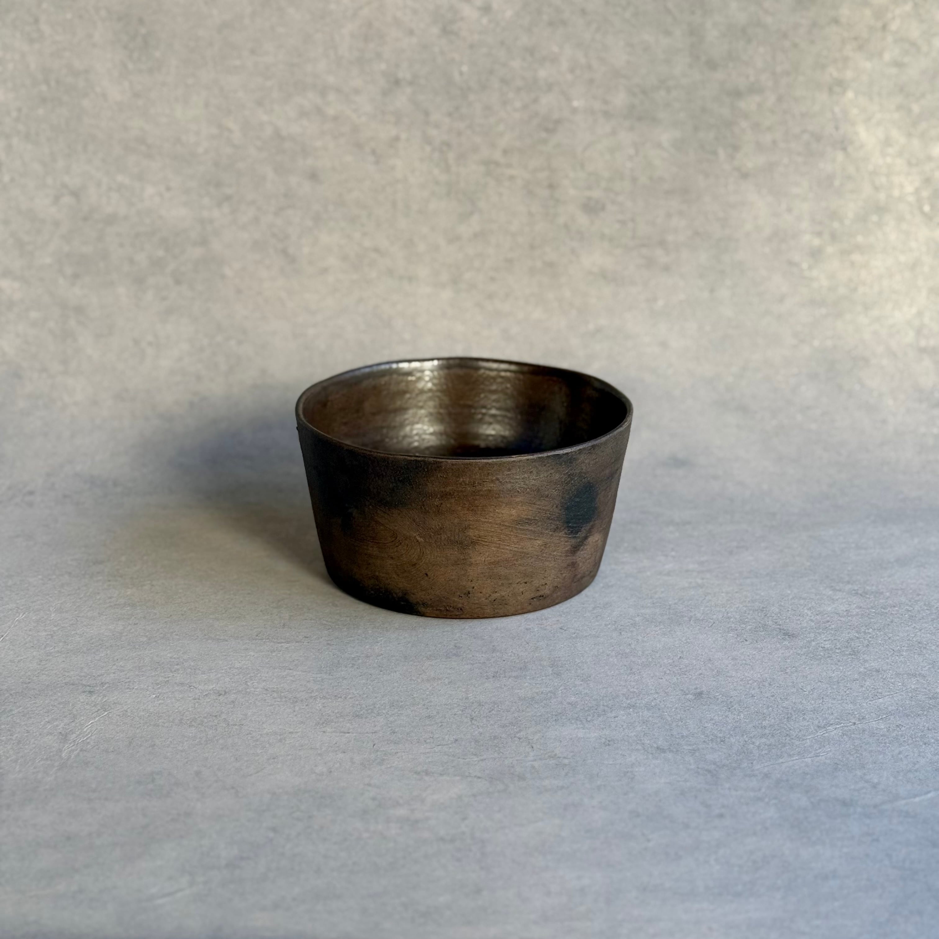 西川聡 黒銀彩建水