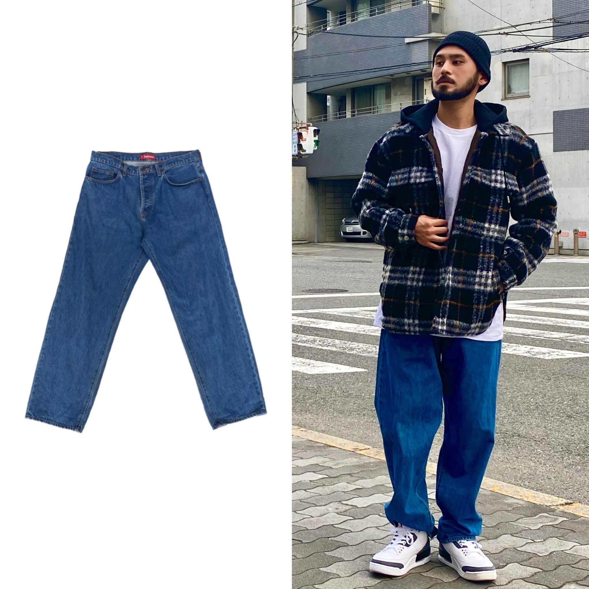 Supreme 21SS LOOSE FIT JEAN WASHED BLUE 34 105KG7128 | BRAND  