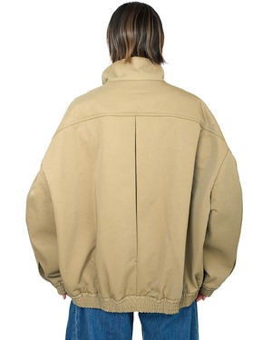 HED MAYNER "HIGH NECK ZIP UP BLOUSON 〔KHAKI〕"