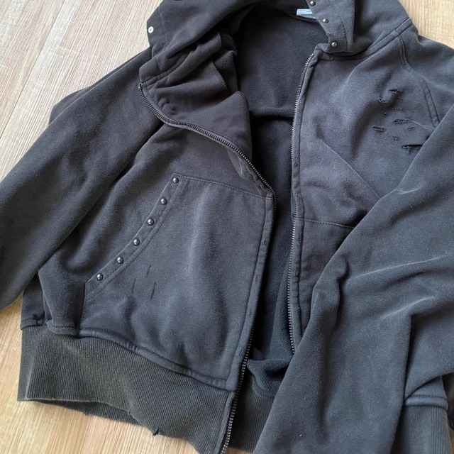 ダメージデザインスタッズジップフーディー 2col   R01829