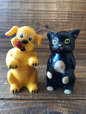 Vintage S&P Ken-L-Ration Salt&Pepper cat&dog/ソルト＆ペッパー ケネルレーション 1950年代 ビンテージ