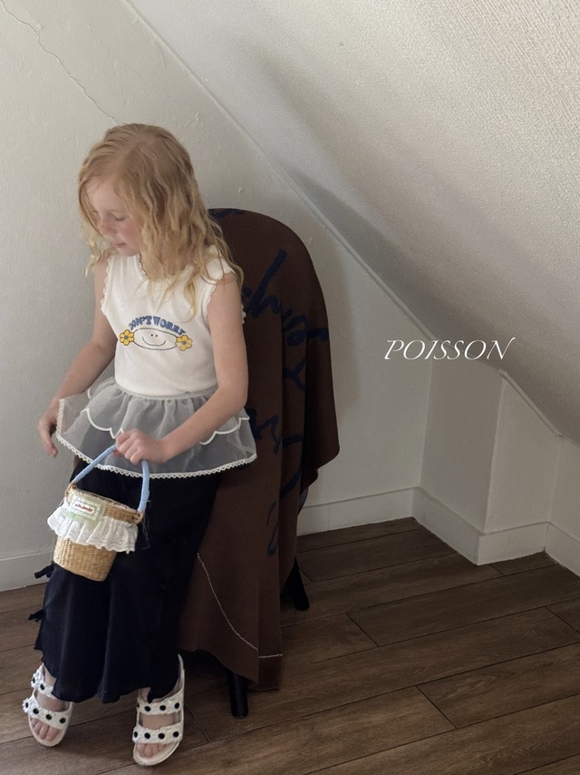 [即納M/L]《POISSON》Note pants black 20
