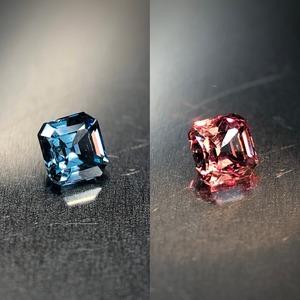 希少なアッシャーカット 0.12ct 天然 ベキリーブルー ガーネット