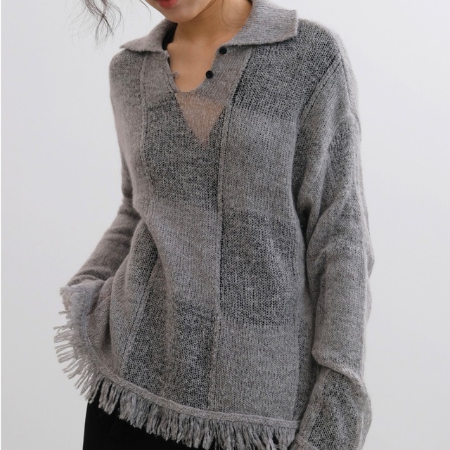 Wool V-Neck Knit  T6206