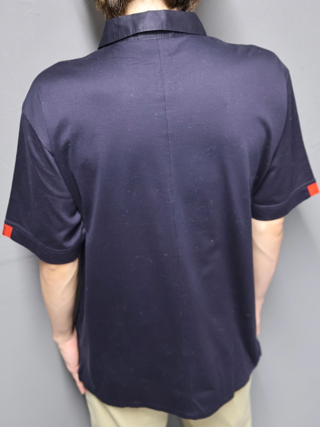 【dunhill sport】material docking half sleeve top