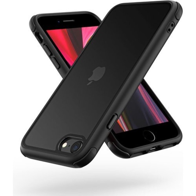 MobNano iPhone SE 第3世代 ケース iPhone SE2 /SE ケース スマホカバー マット 透明 搭載 耐衝撃 滑り止め 米軍MIL規格 アイフォンse2 se3 iPhone 7 iPhone 8 用カバー 4.7インチ ブラック 88