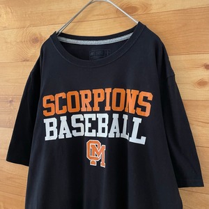 【Russell】ベースボールチーム Scorpions Baseball ロゴ プリント Tシャツ L ラッセル US古着