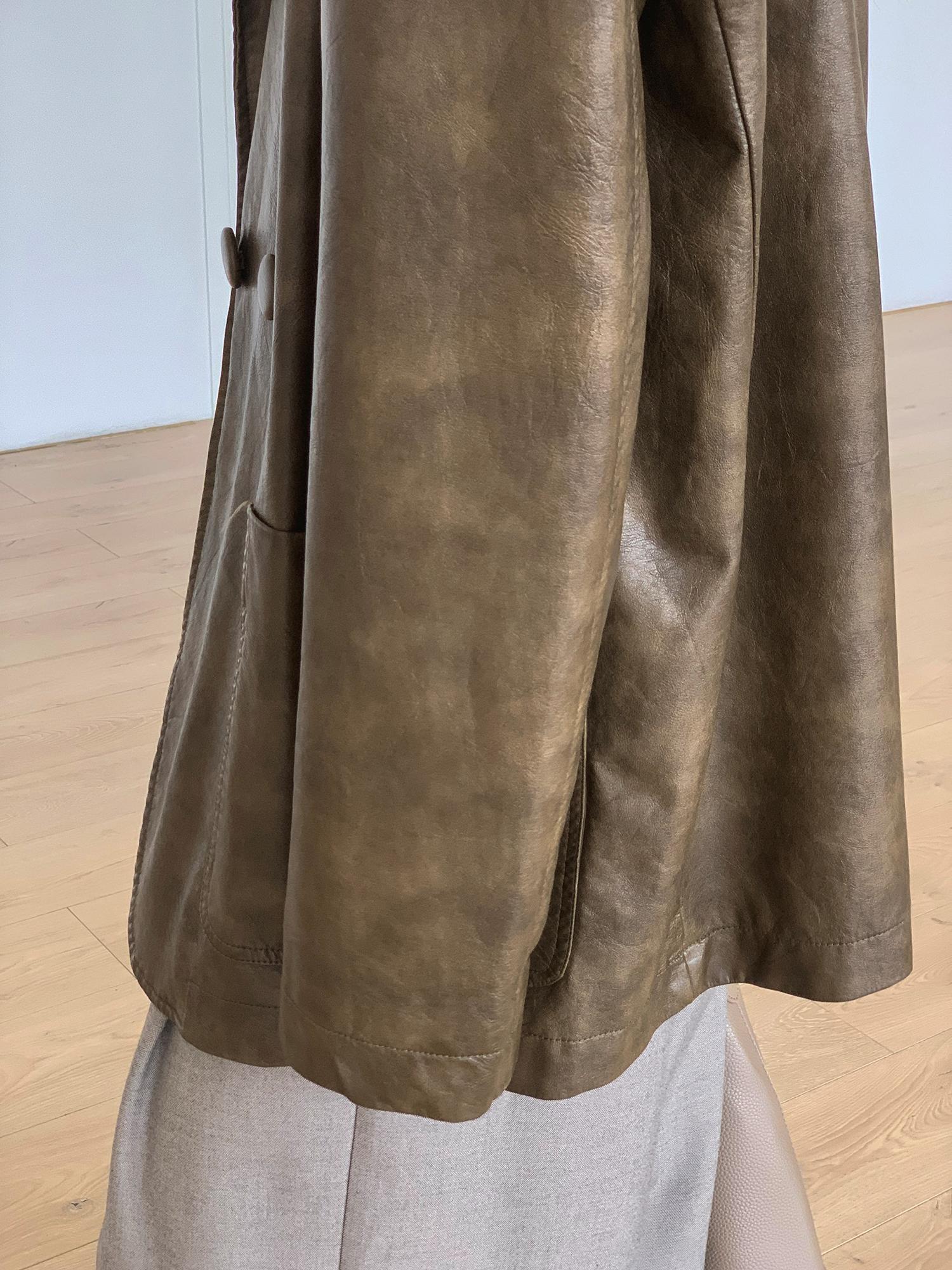 Aging fake leather jacket（エイジングフェイクレザージャケット）c