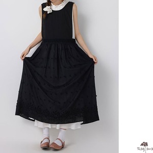 花柄刺繍 エプロンドレス 3col M 10743