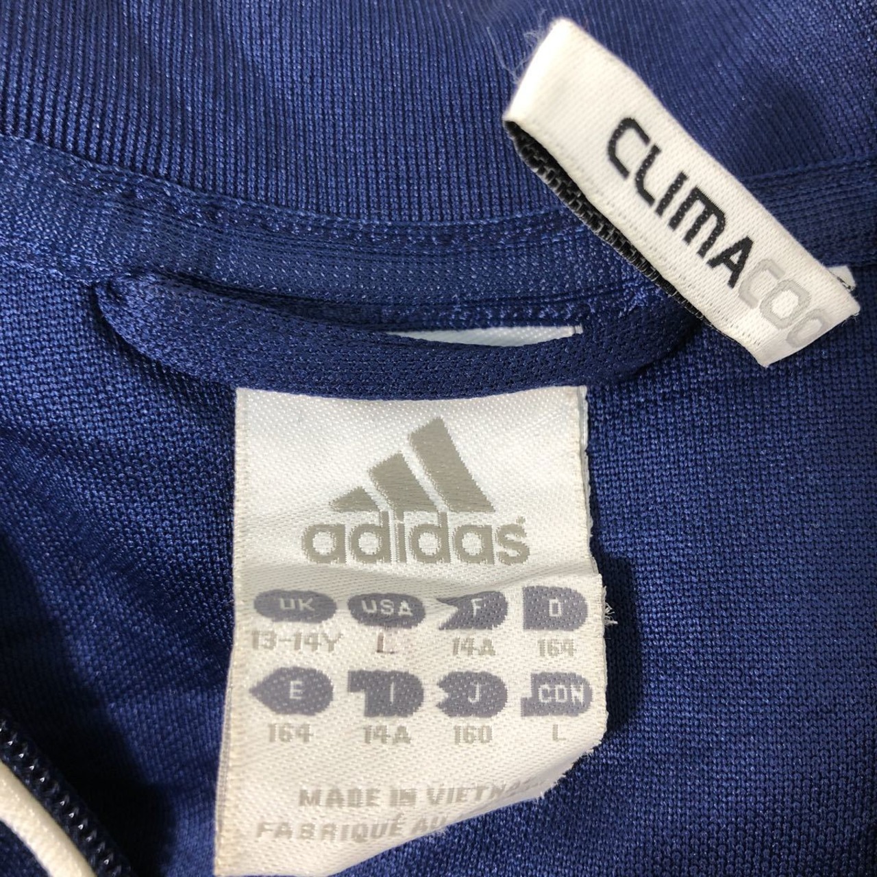 adidas ジャージ 160 ネイビー ホワイト アディダス キッズ メッシュ 