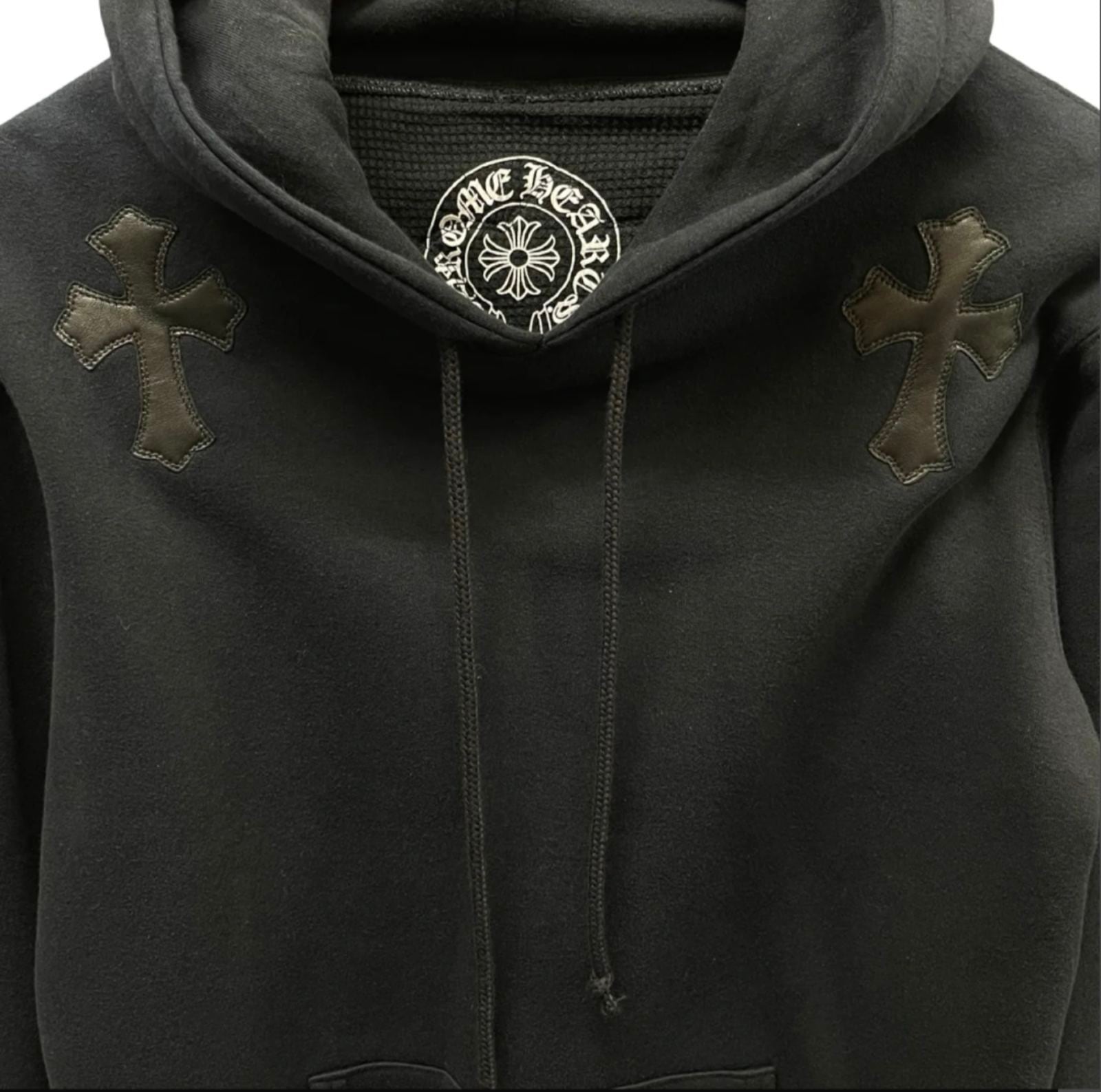 CHROME HEARTS クロムハーツ × BIG BANG レザーパッチプルオーバー