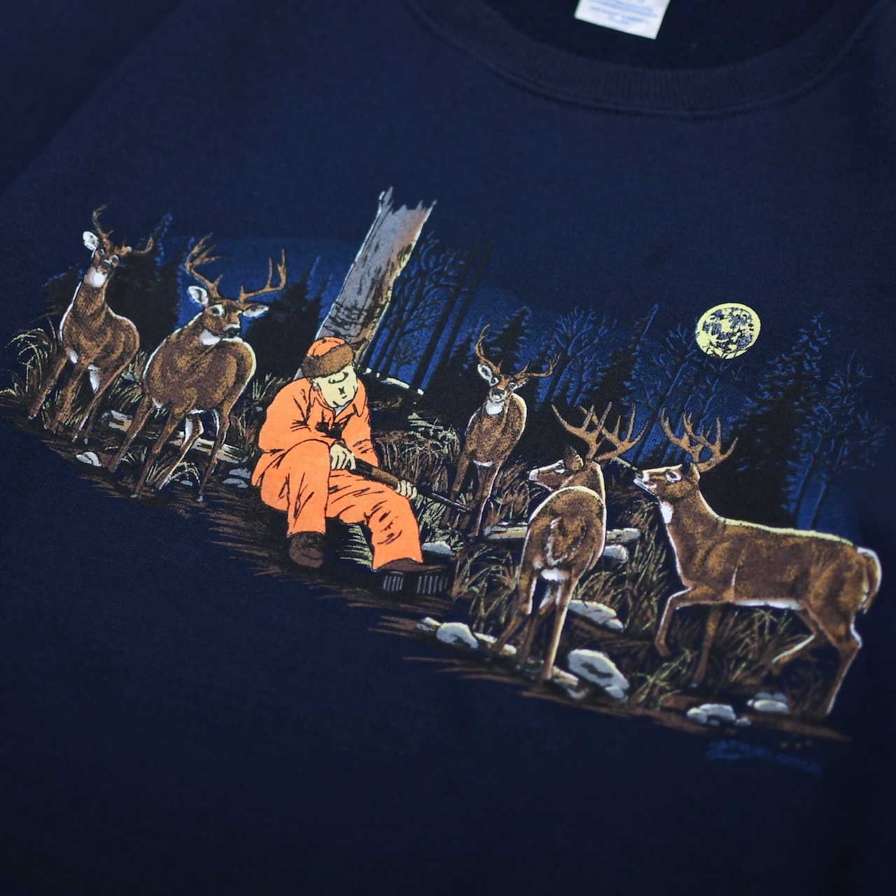 humor deer print sweat