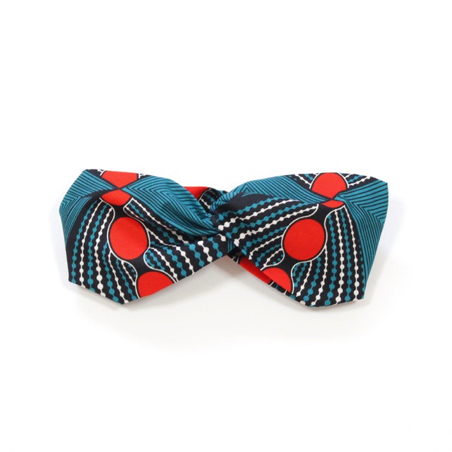 アフリカ布のクロスターバン（アフリカンプリント） ヘアバンド ヘアターバン