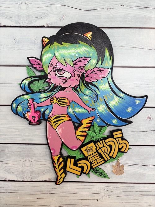 【ハンドメイド作品】くっ星やつら★ブリちゃん～ウォールオブジェ