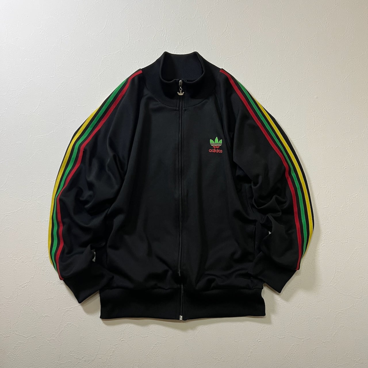 90s adidas トレフォイル バック刺繍 ラスタカラー ジャージ トラック