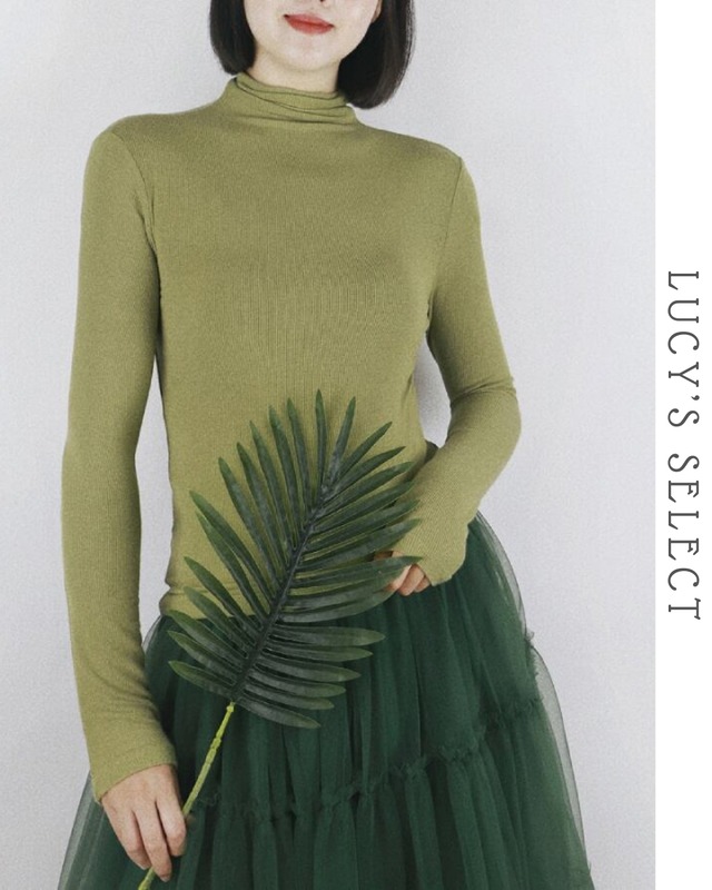 Wool Blend Turtleneck Knit   A0914