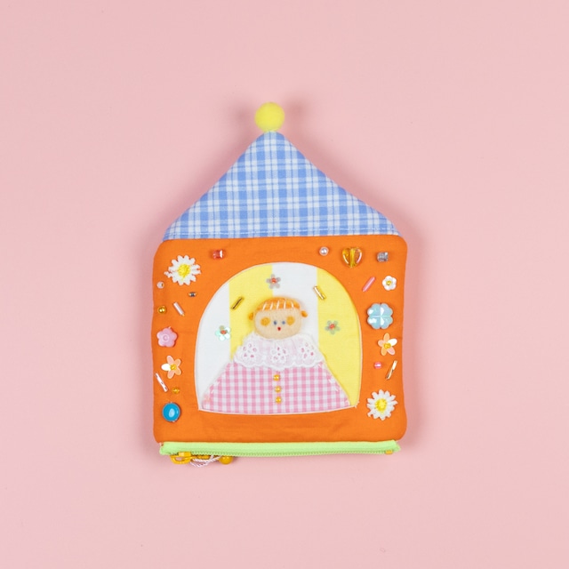 < moë > おうち pouch - orange