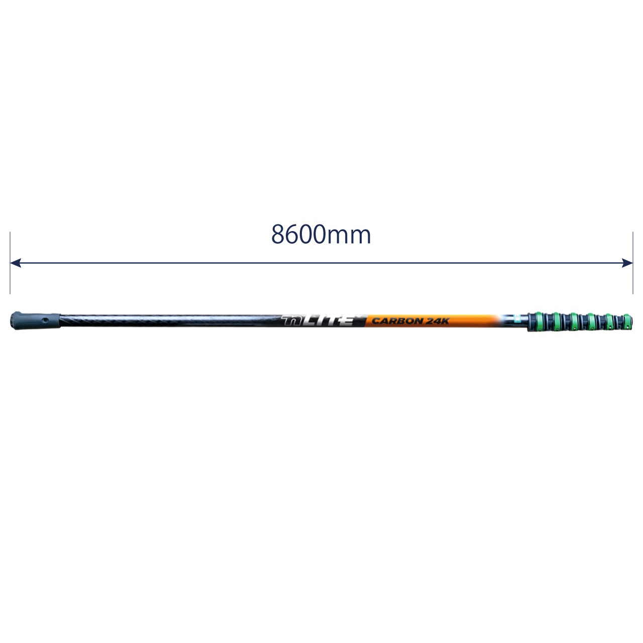 【より安定した高所作業をより正確に！さらに進化したウォーターポールシステム】nLITE® カーボン24K テレスコピックメインポール　6段　8.6ｍ
