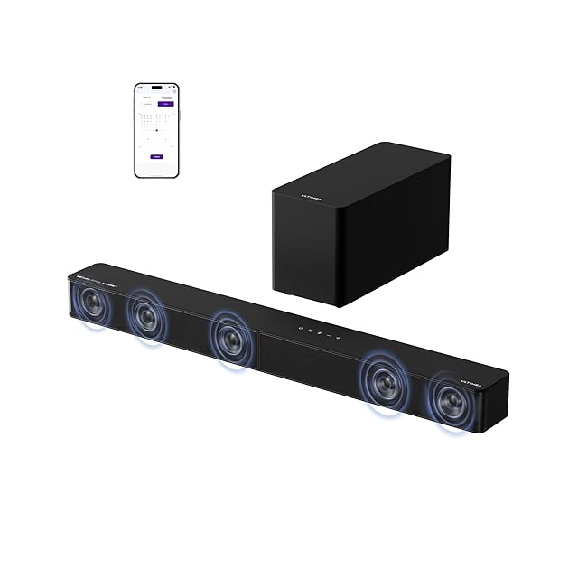 BESTISAN 2.1ch サウンドバー テレビ用 スピーカー サブウーファー付き