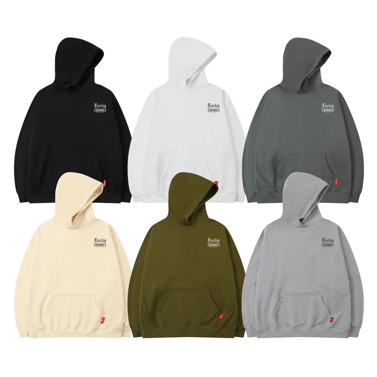 6色展開 裏起毛 ラッキーガール パーカー T562