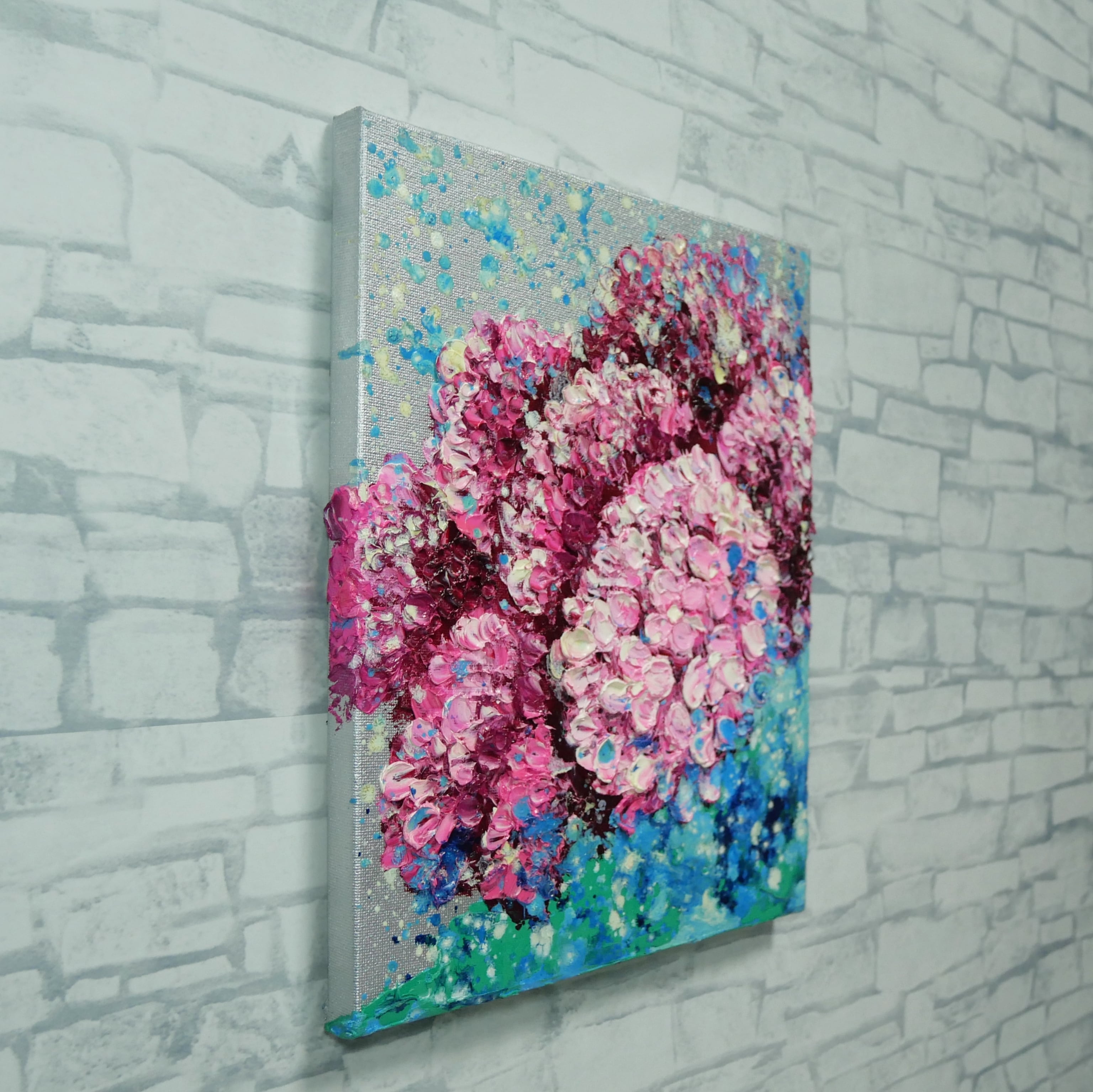 油絵 原画】紫陽花、雨上がりのプレリュード｜絵画 アートパネル