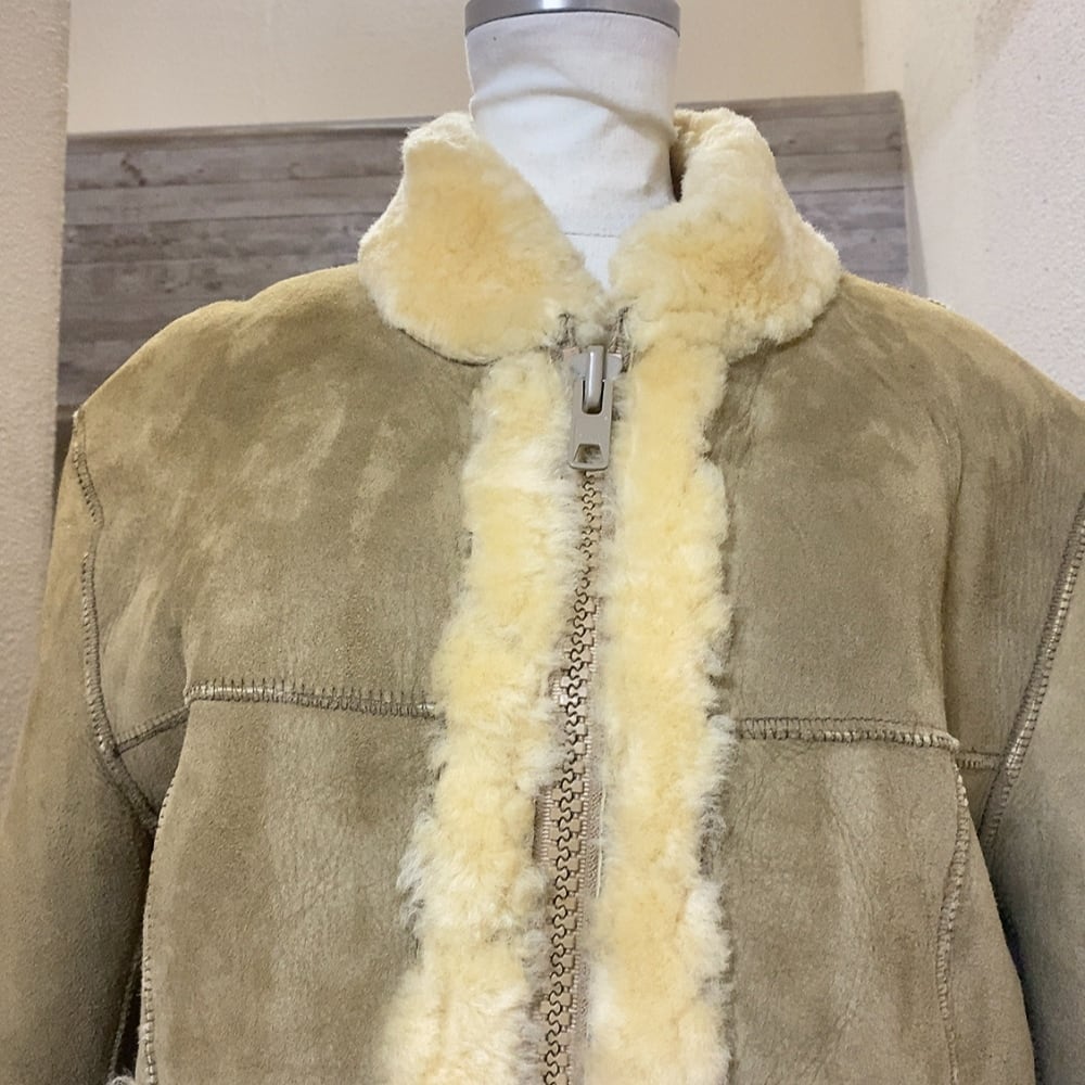 ヴィンテージ ムートンジャケット ベージュ色 vintage