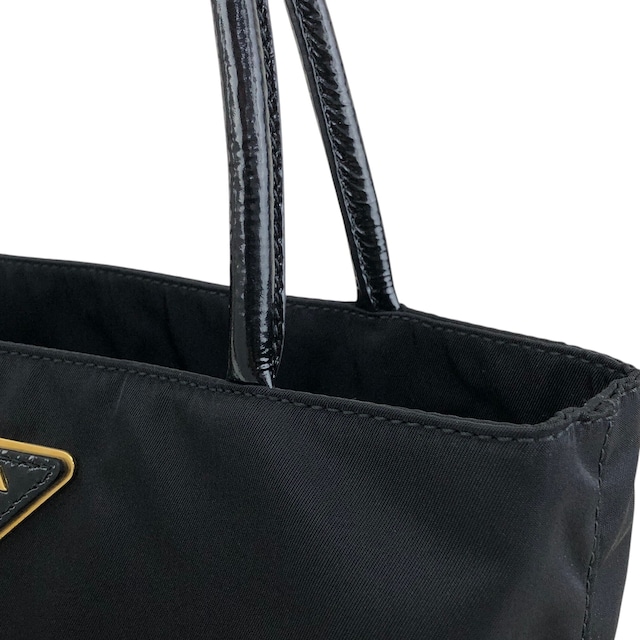 PRADA プラダ ハンドバッグ ブラック トライアングルロゴ ナイロン トートバッグ vintage ヴィンテージ オールド 3j825h