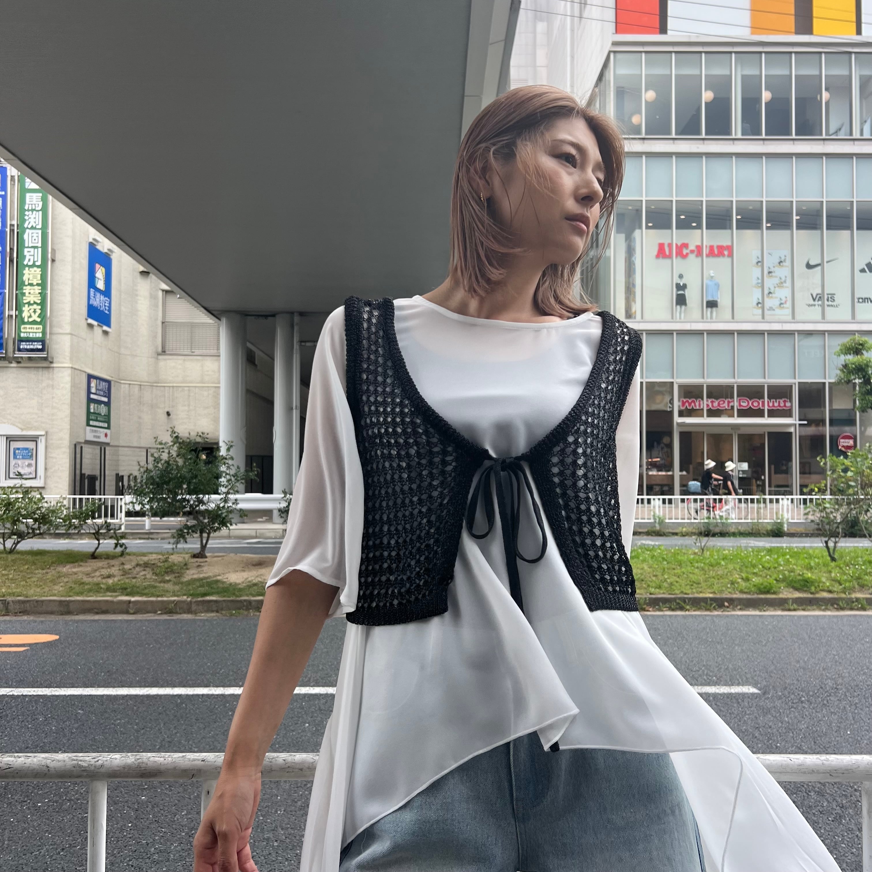 ラメ糸ビスチェ