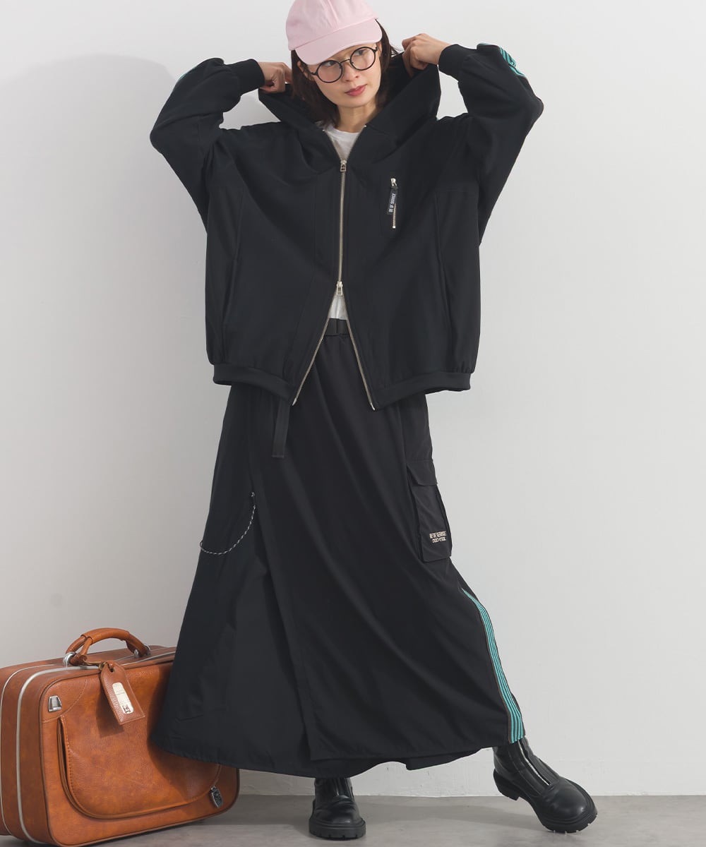 K261046 シルケットツイルトラックZIPパーカー / Silket Twill Track