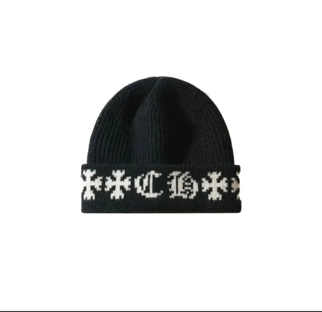 CHROME HEARTS クロムハーツ ニット帽 ビーニー カシミヤ ブラック  