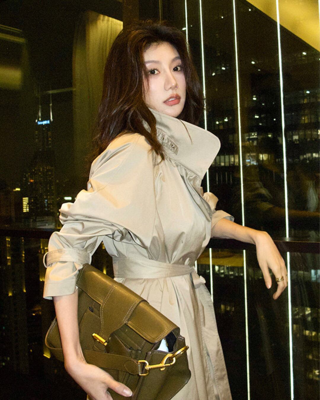 ビッグカラーベルトトレンチコート S26034