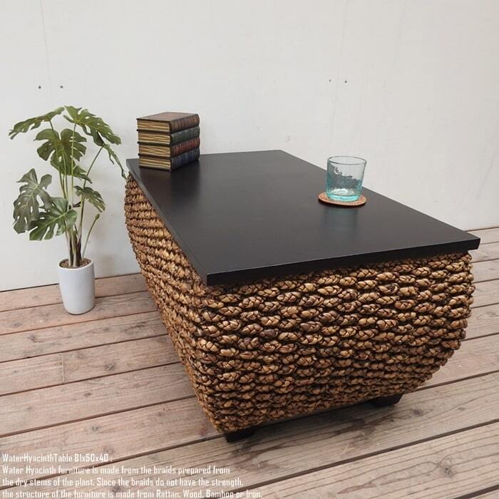 チーク&ウォーターヒヤシンス コーヒーテーブル バリ家具 アジアン チーク&ウォーターヒヤシンス コーヒーテーブル バリ家具 アジアン