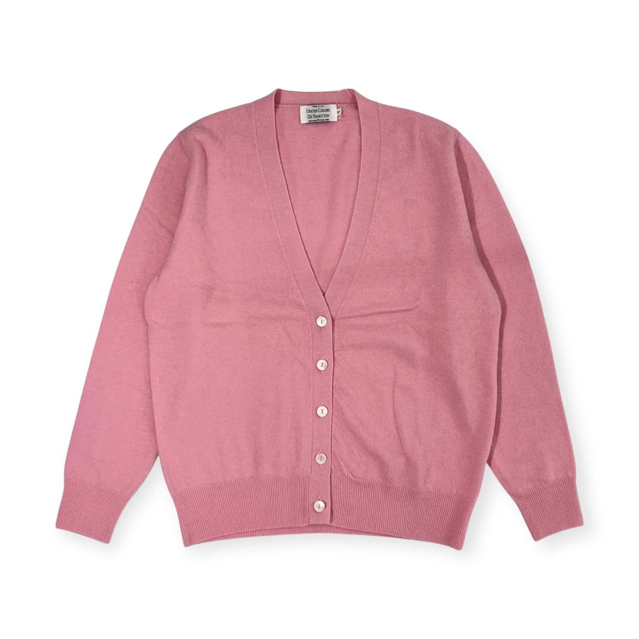 UNITED COLORS OF BENETTON ベネトン ニット カーディガン 50/ピンク レディース