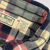 90s USA製 L.L.Bean エルエルビーン チェック柄 ボタンダウン 長袖 ネルシャツ L/メンズ ヴィンテージ アメカジ
