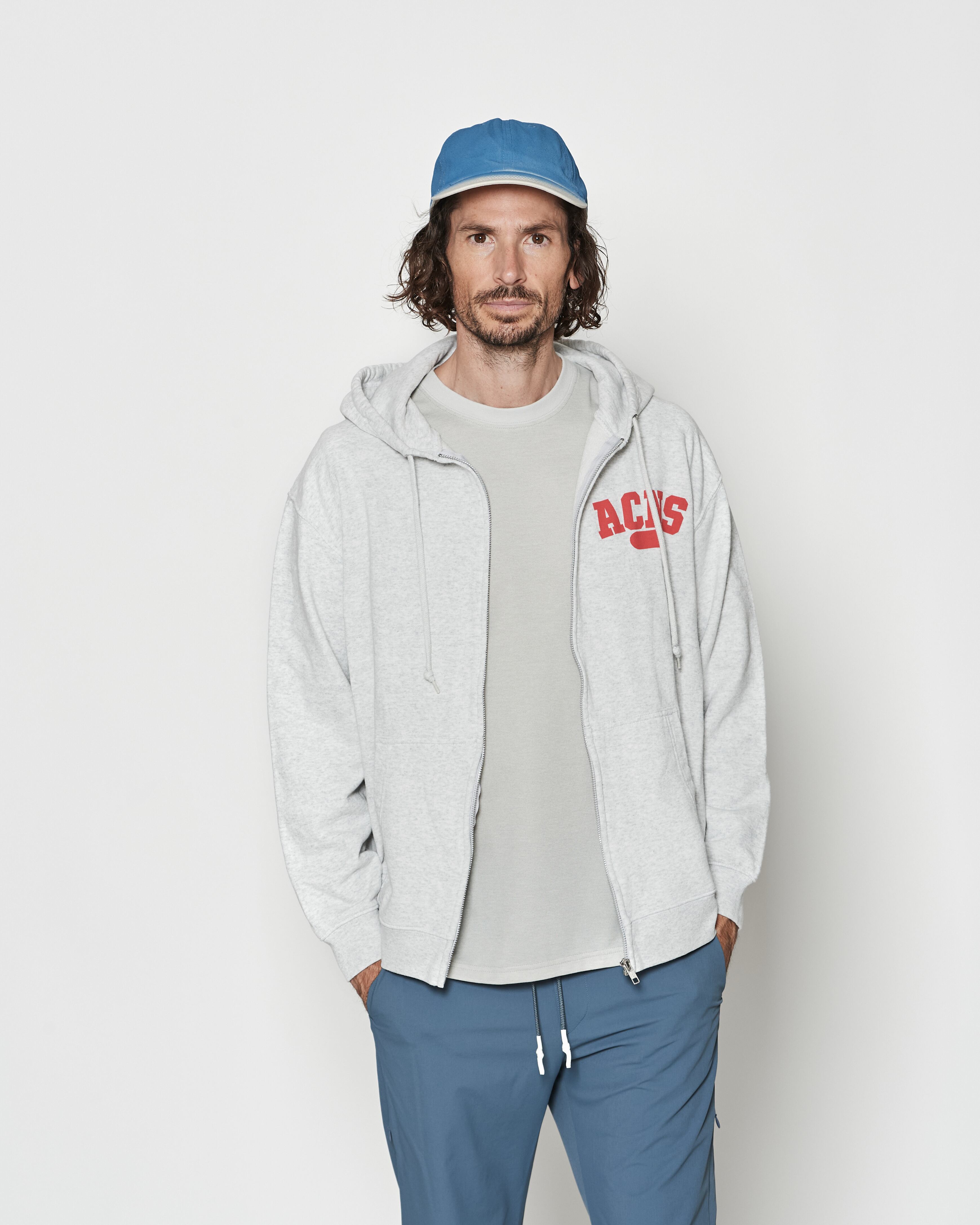 エイジング カレッジロゴ ジップアップ パーカー | ACANTHUS ONLINE STORE
