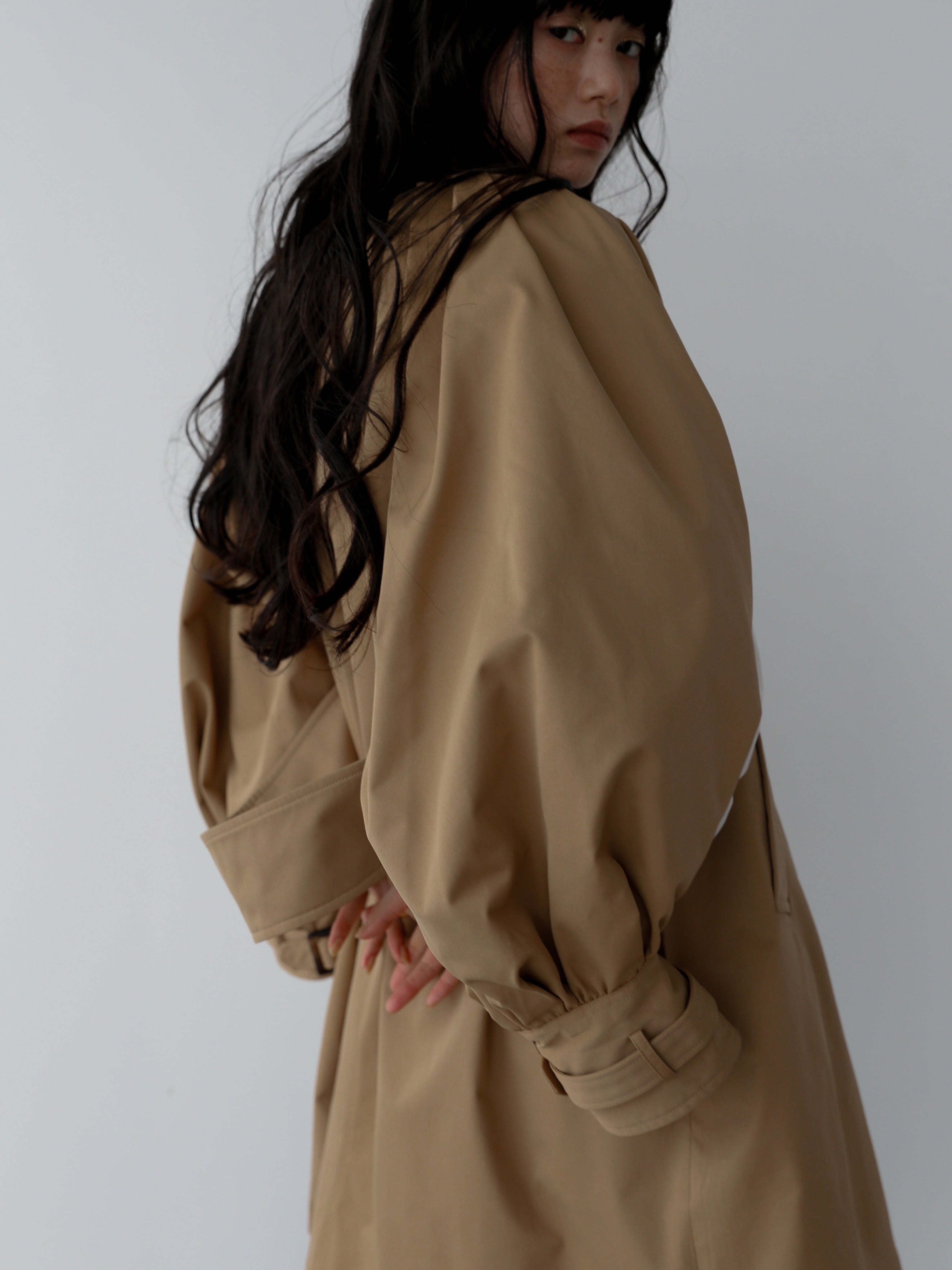 2way balloon sleeve middle trench coat（beige） | Katrin TOKYO