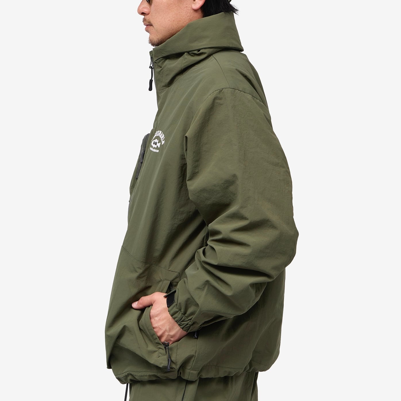 DeepRangebybassmania】2Layer Fishing Gimmick Nylon Jacket［KHAKI
