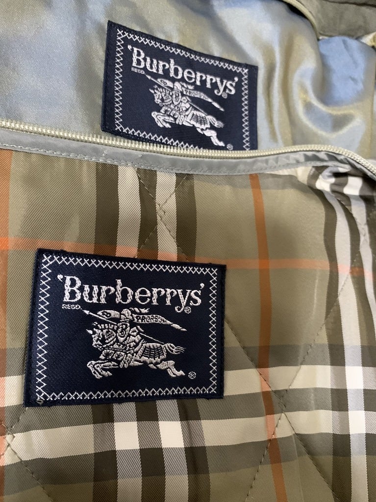 1980~90's Design Zip-Up Middle Coat with Liner Vest "Burberrys"