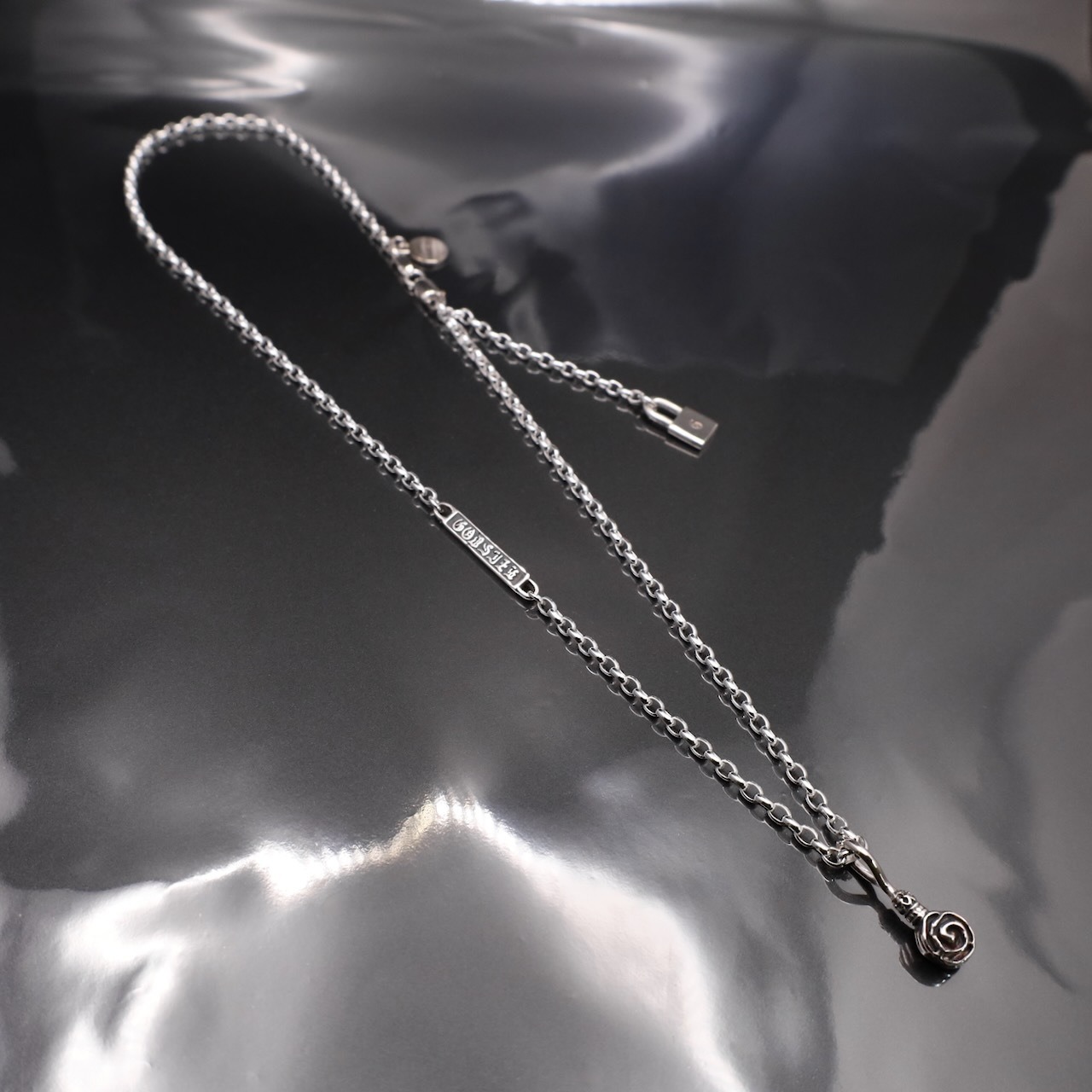 ROSE BALL #1 with GODSIZE® I.D. TAG NECKLACE