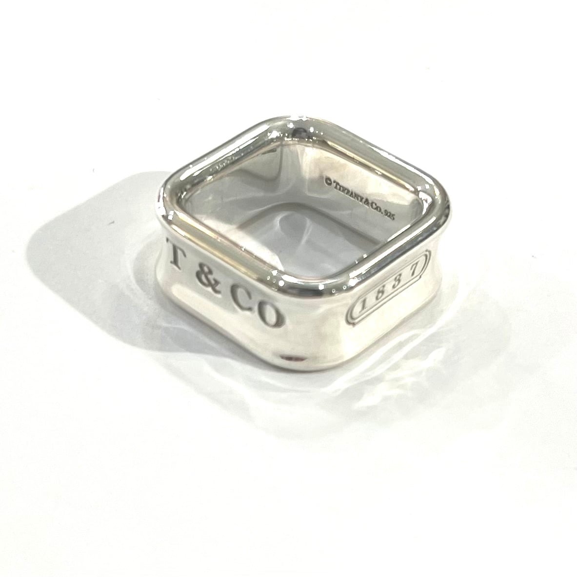 TIFFANY&CO.】【6-7号】2569 T&CO 1837 スクエアリング／シルバー925