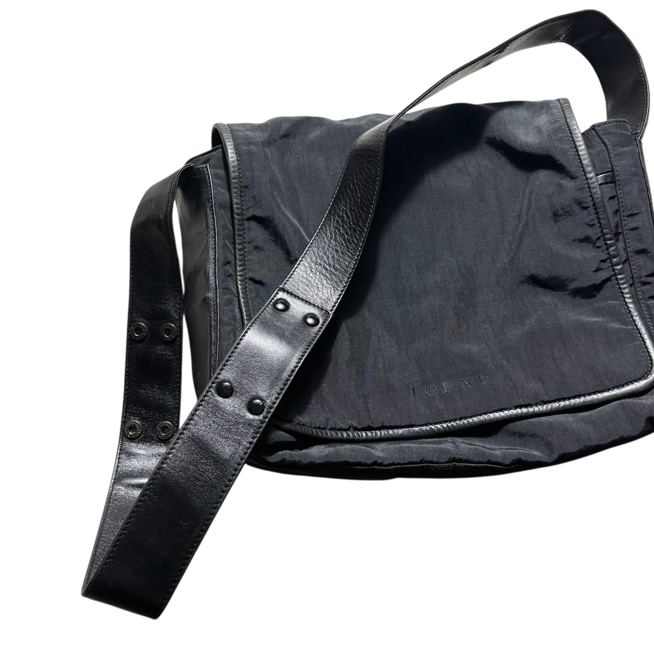 LOEWE black nylon shoulder bag