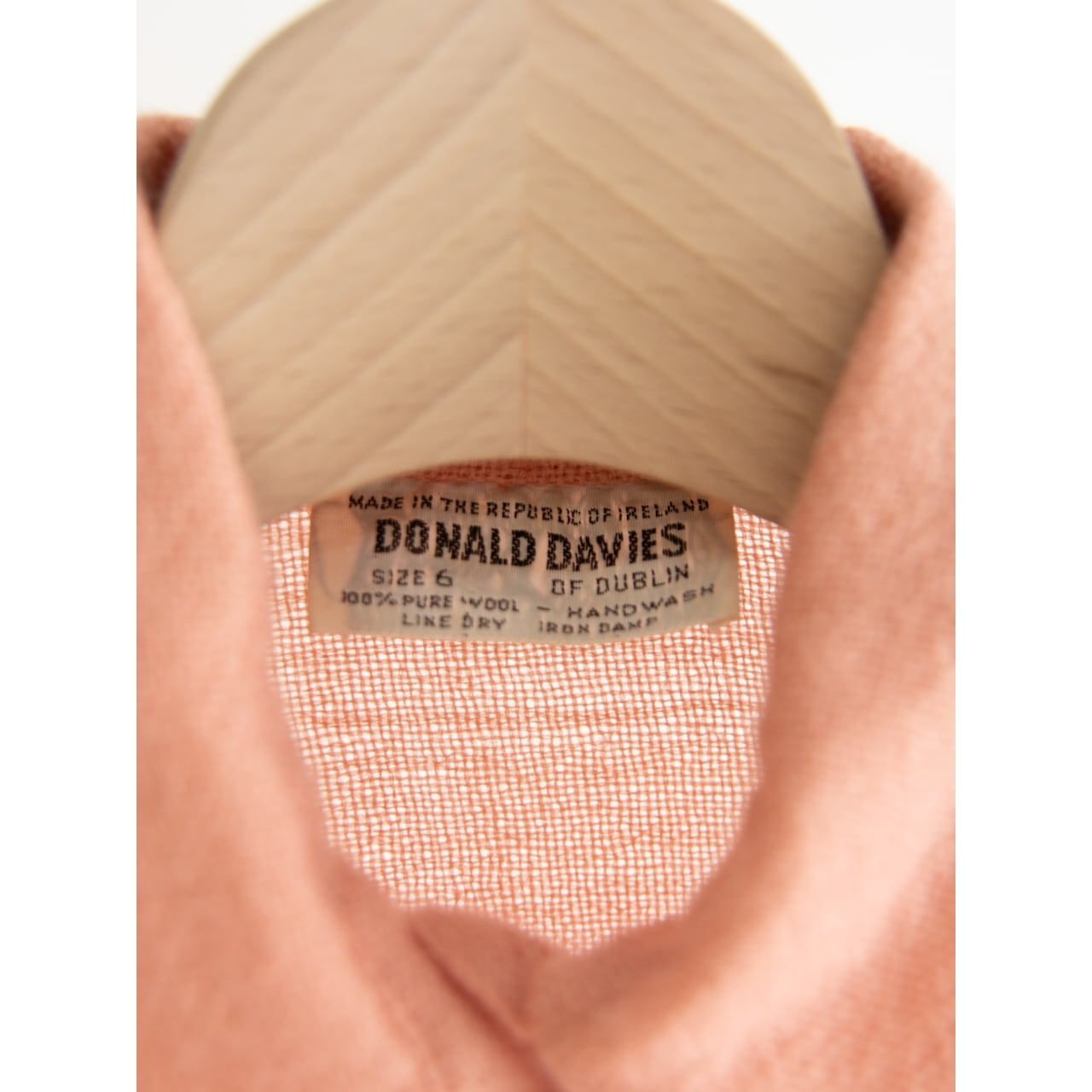 【DONALD DAVIES】Made in Ireland 70-80's 100% Wool Woven Shirt(アイルランド製 ウールシャツ ブラウス)