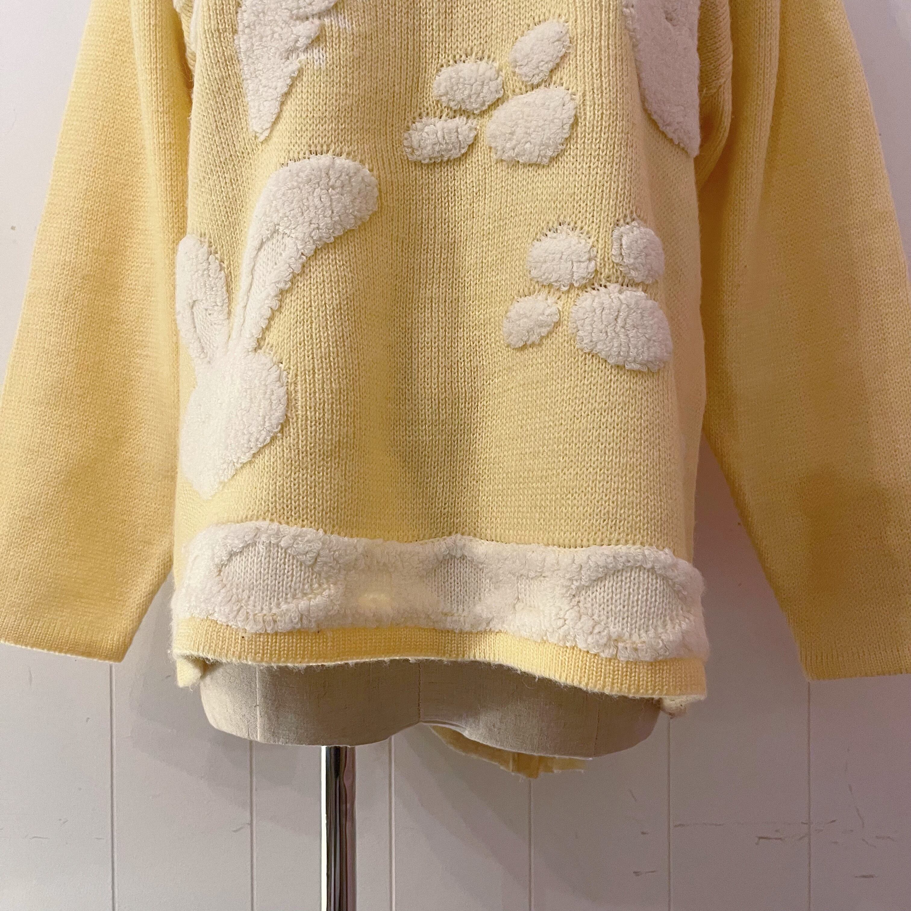 rabbit pale yellow knit sweater